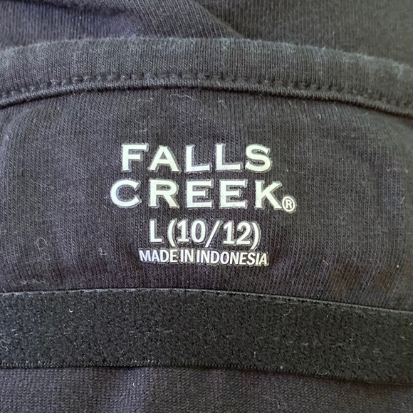 Girl’s size Large (10/12) Falls Creek black camisole with adjustable straps - Picture 5 of 7